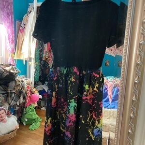 Colorful Splatter Print Dress